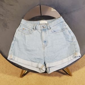 High waisted Jean Mom Shorts